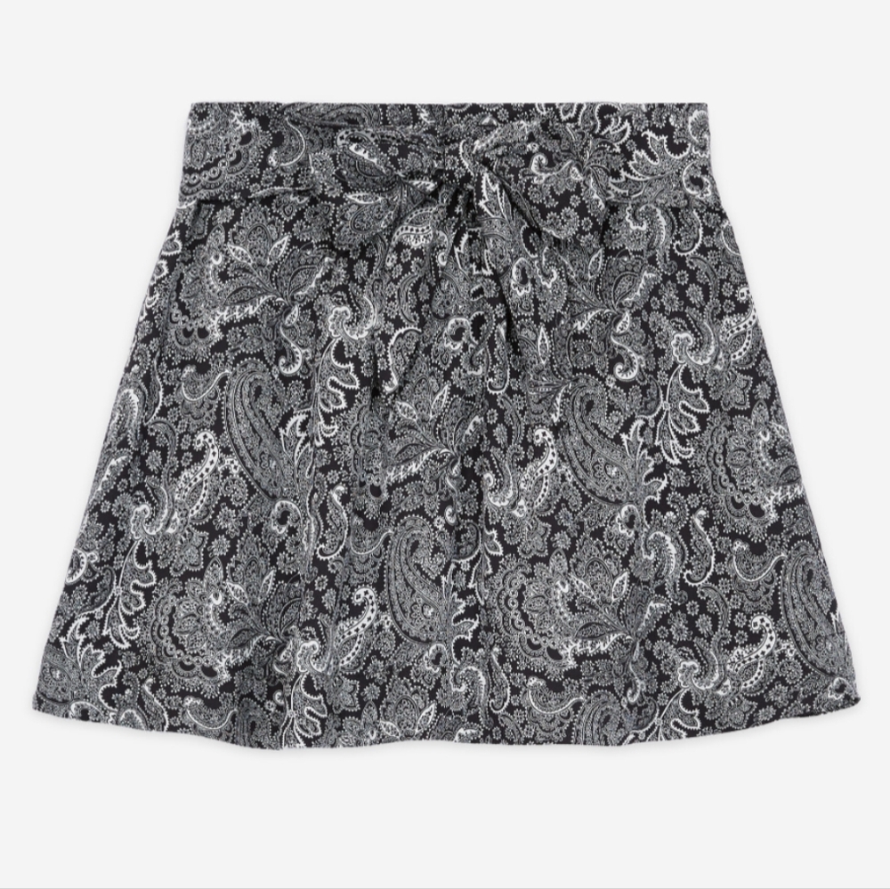 [NWT] The Kooples Black White Paisley Mini Skirt Sz 1 Small